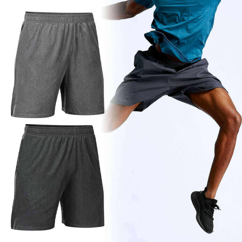 Sports Shorts for Men Workout Running with Mesh Quick Dry and Pockets.