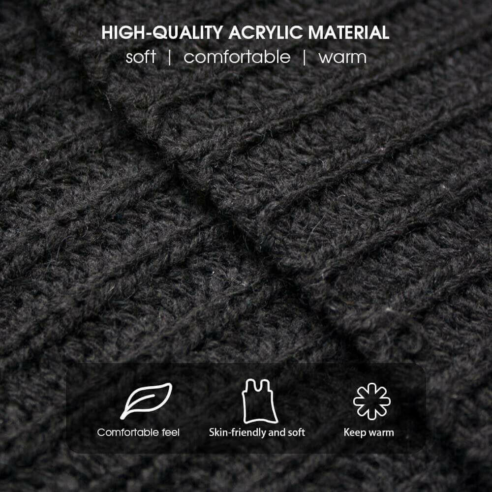 3Pcs Winter Scarf Hat Gloves Kit Beanie Hat &amp; Long Scarf &amp; Gloves Gift