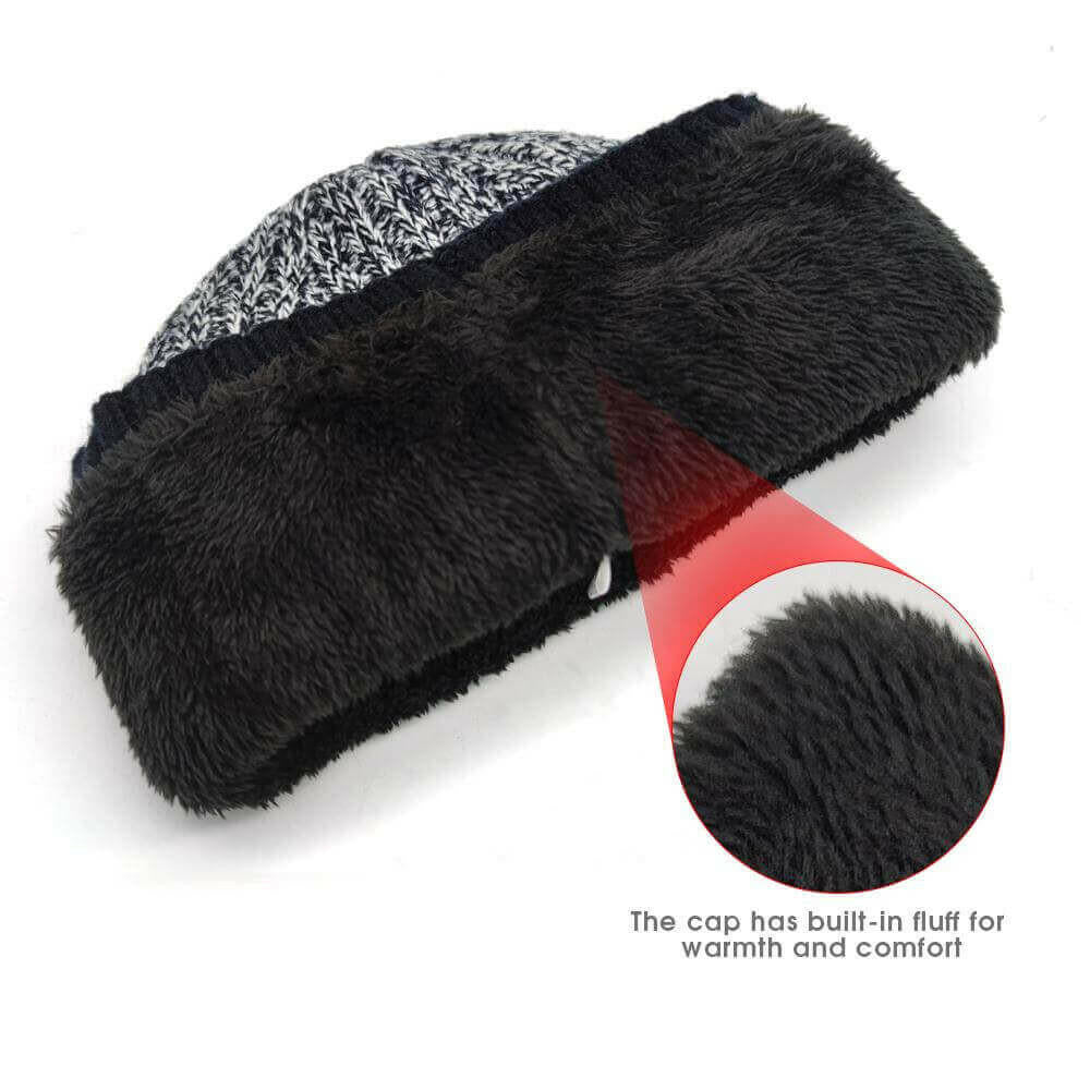 3Pcs Winter Scarf Hat Gloves Kit Beanie Hat &amp; Long Scarf &amp; Gloves Gift