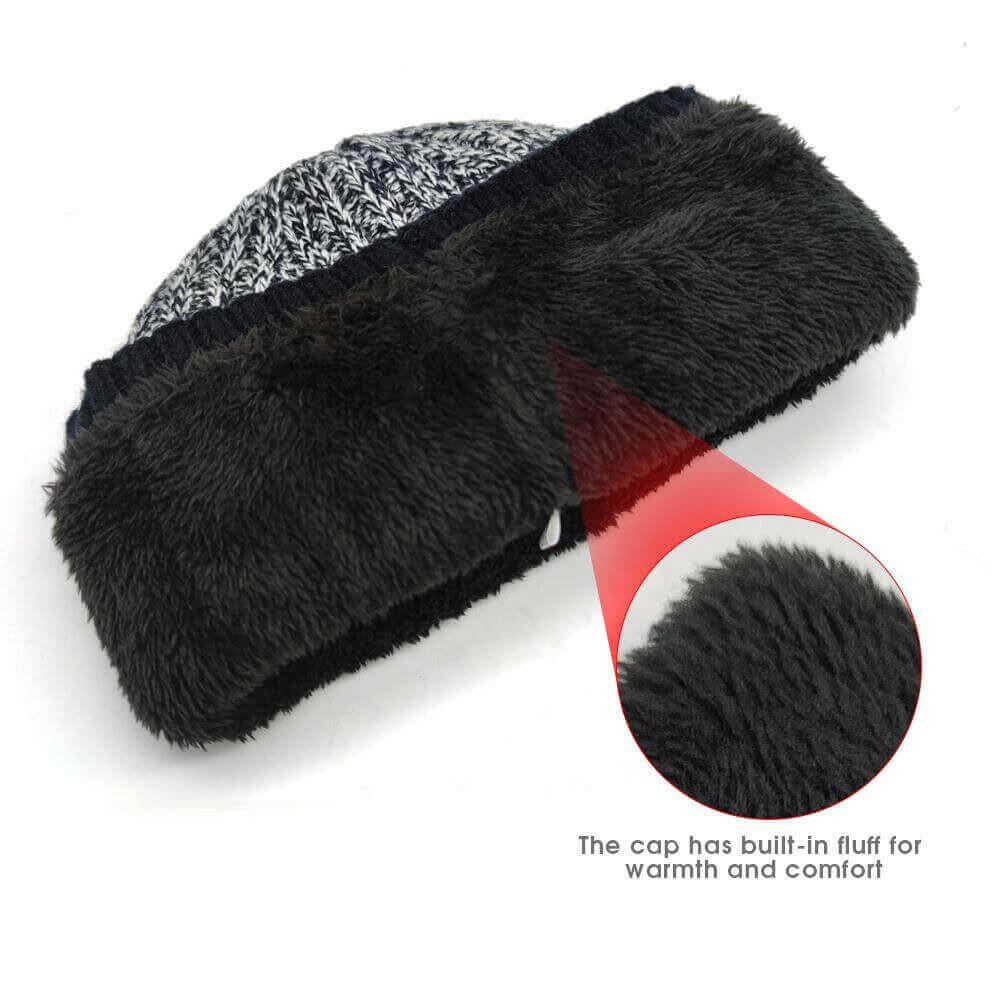 3Pcs Winter Scarf Hat Gloves Kit Beanie Hat & Long Scarf & Gloves Gift.