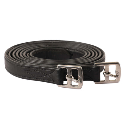 Exion FlexiStrong 54-Inch Leather Stirrup Leathers - Black