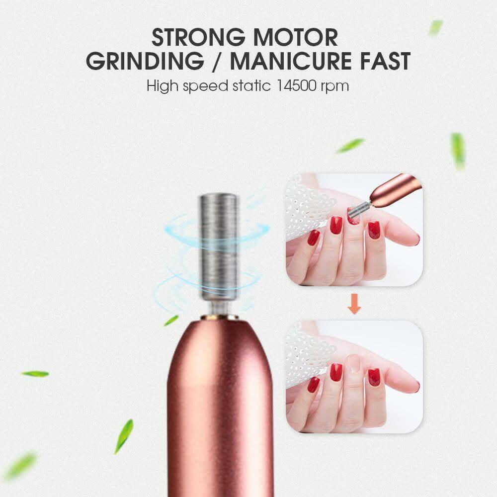 USB Nail Drill Set Electric Nail Polisher Portable Nail File Kit