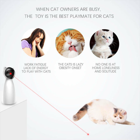 Creative Cat Pet LED Laser Funny Toy Smart Automatic.