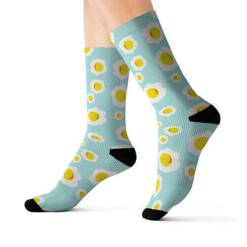 Sunny Side Up Eggs Funny Novelty Socks.