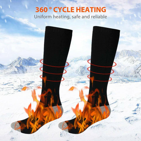 Battery Heated Socks Rechargeable Thermal Warming Socks Winter Skiing.