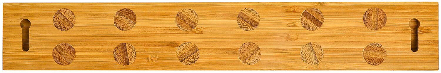 Bamboo Magnetic Knife Strip Holder - For Knives, Utensils, Cutlery,