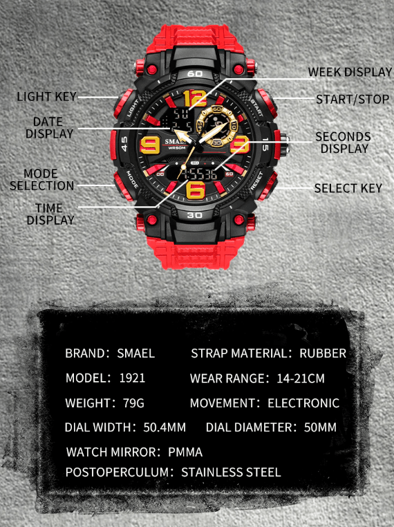 Military Men Watch Fashion Sport Outdoor G Wristwatch Male Digital
