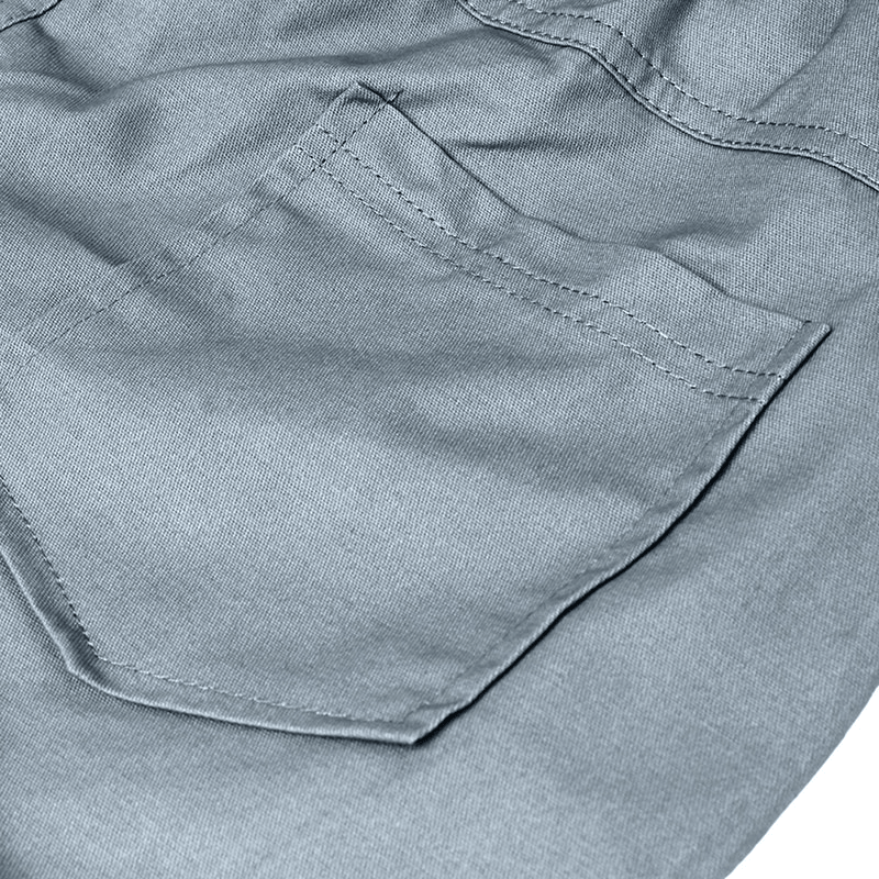 Men Casual Chino Cargo Shorts Elastic Waist Drawstring 6 Pockets