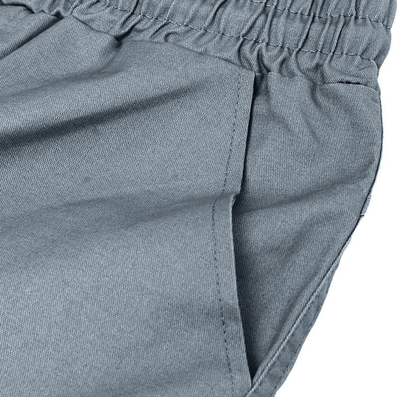 Men Casual Chino Cargo Shorts Elastic Waist Drawstring 6 Pockets