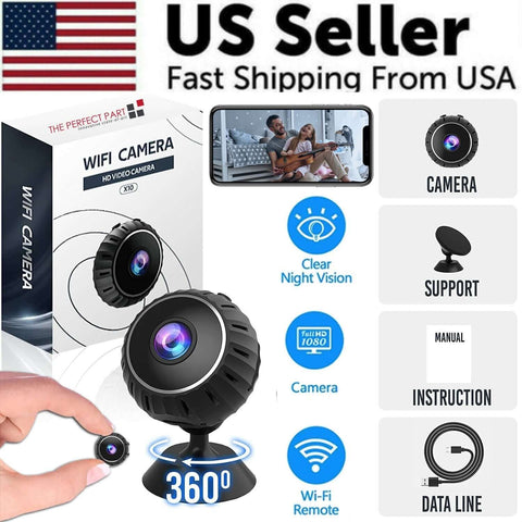 Mini Hidden Spy Nanny Camera Wireless Nanny Cam WiFi Home Security HD