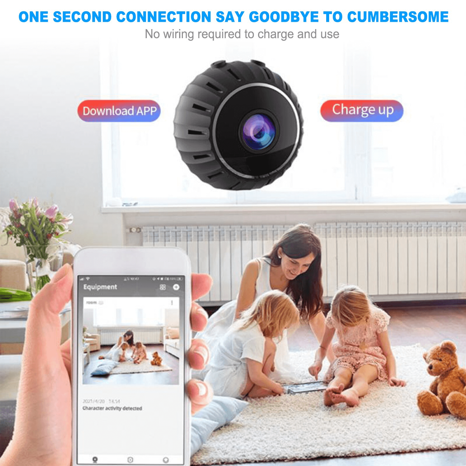 Mini Hidden Spy Nanny Camera Wireless Nanny Cam WiFi Home Security HD