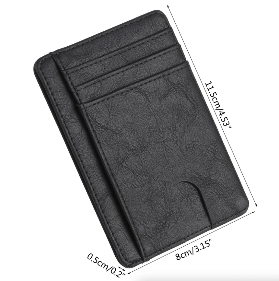 Mens Leather Slim Wallet Credit Card Holder RFID Blocking Pocket ID