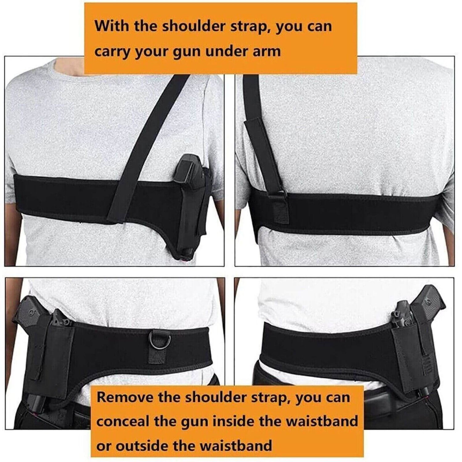 Tactical Concealed Carry Shoulder Waist Pistol Hand Gun Holder Holster