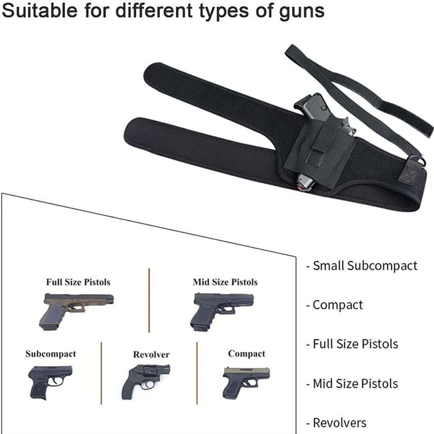 Tactical Concealed Carry Shoulder Waist Pistol Hand Gun Holder Holster