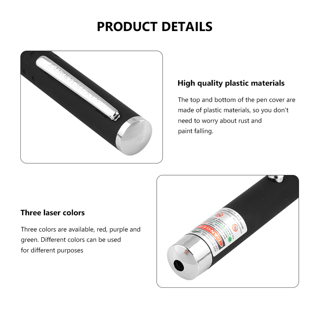 3 Packs 900Mile Laser Pointer Pen Green Blue Red Light Visible Beam