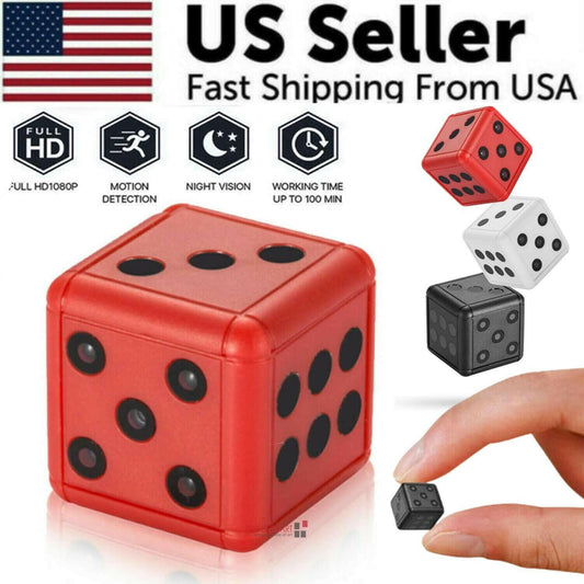 Mini Dice Camera Home Security Night Vision HD 1080P Motion Detection.