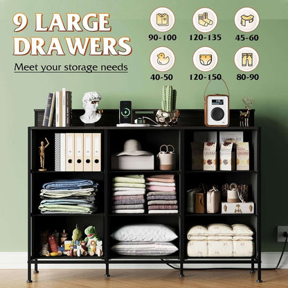 Dresser TV Stand for 55 Inch with LED Lights