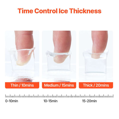 Portable Countertop Ice Maker 45Lbs/24H Self-Cleaning With Scoop