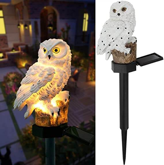 Owl Solar Lights for Halloween Decoration Outdoor Waterproof Stake