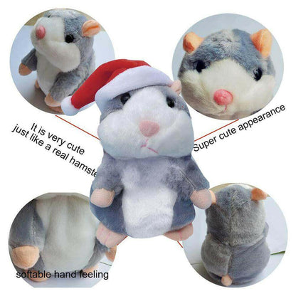 Talking Hamster Electronic Plush Mouse Pet Speak Sound Record Toy.