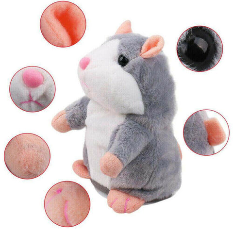 Talking Hamster Electronic Plush Mouse Pet Speak Sound Record Toy.