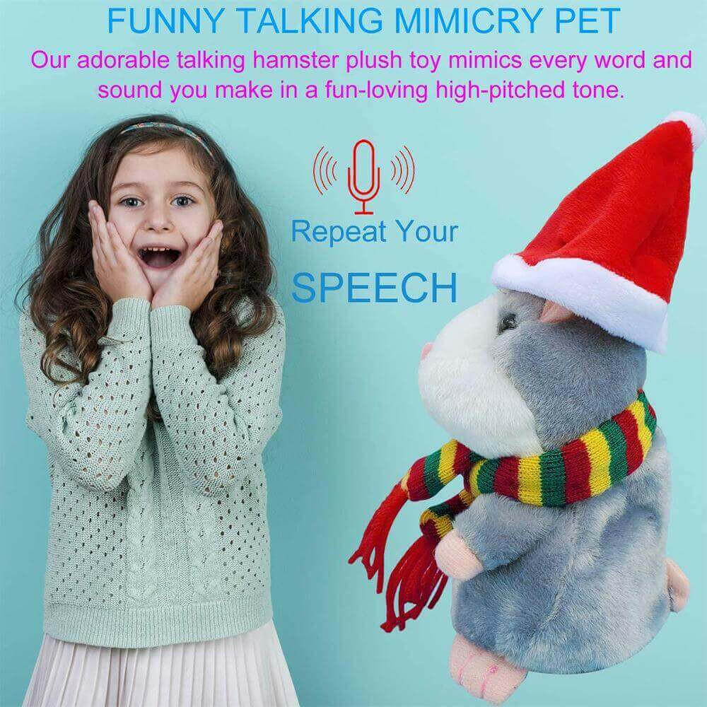 Talking Hamster Electronic Plush Mouse Pet Speak Sound Record Toy.