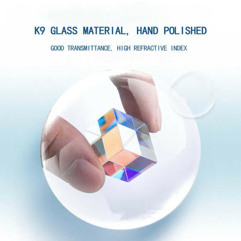 Optical Glass X-Cube Dichroic Cube Design Cube Prism RGB Combiner Splitter Educational Gift Class Physics Educational Toy