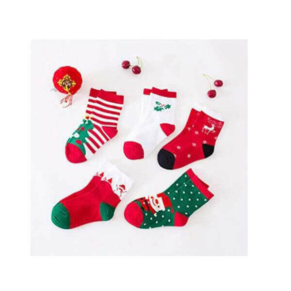 5 Pairs Children Christmas Socks.