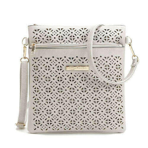 Blossomita Handbag With Cutout Flower Design.