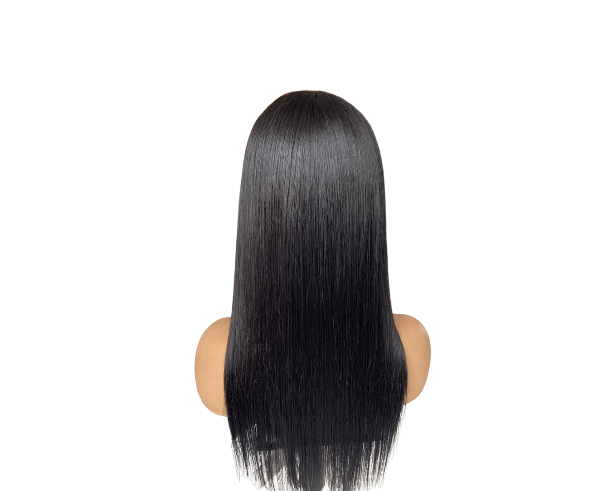 Straight Human Hair Wigs With Bangs Full Machine Made Brazilian Human.