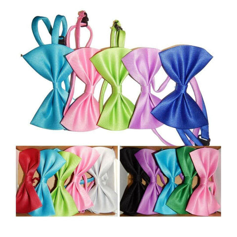 5 PCS ADJUSTABLE DOG BOW TIES (Random Colors).