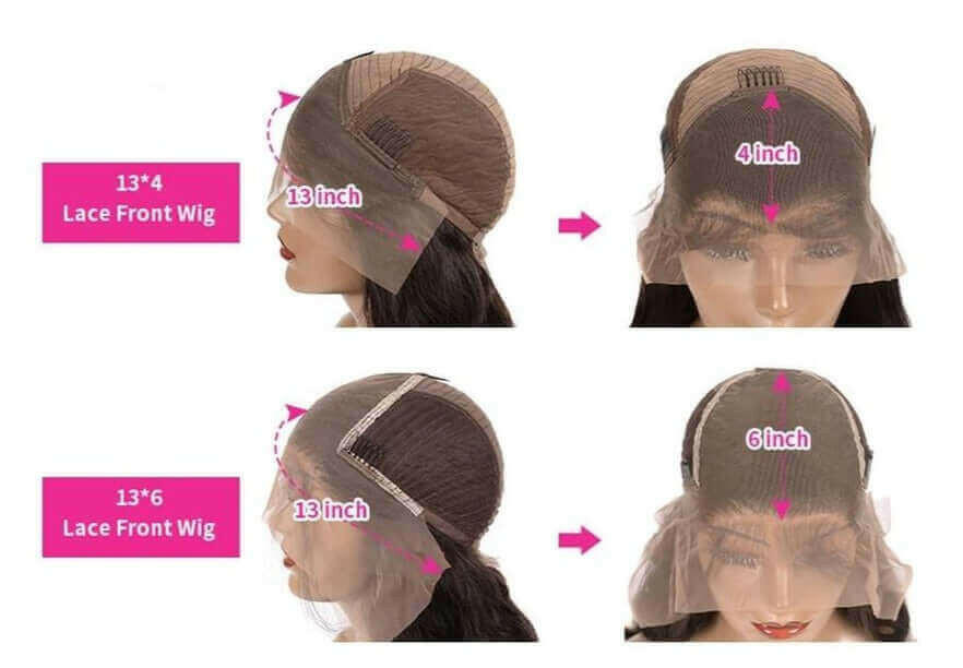 13x4 HD Transparent Lace Frontal Body Wave Human Hair Wigs 200% Densit.