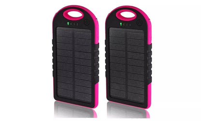 5,000 mAh Water-Resistant Solar Smartphone Charger (2-Pack)