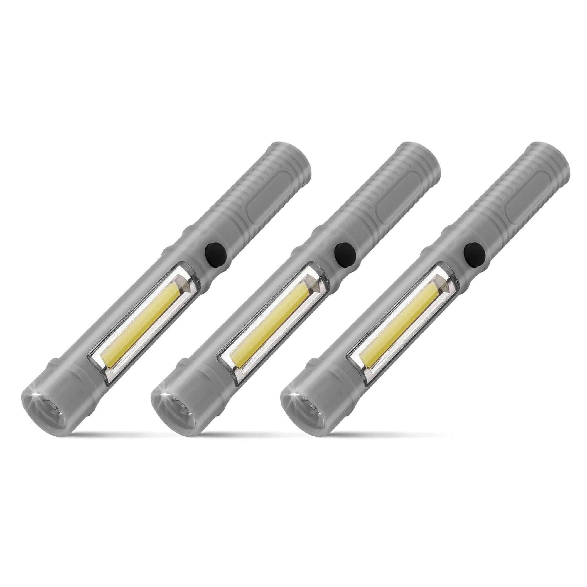 LED Pocket Flashlight with Magnetic Base &amp; Clip