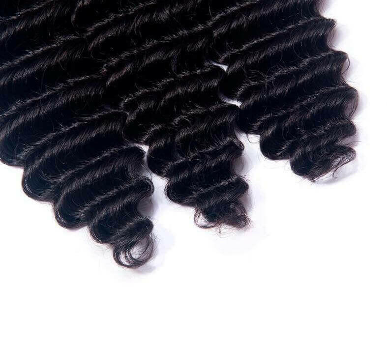 10A Grade 3/4 Loose Deep Wave bundles with 4x4 Closures &amp; 13x4 Frontal