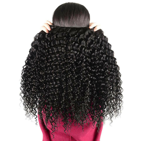 10A Grade 3/4 Kinky Curly Human Hair bundles with 4x4 Closures & 13x4.