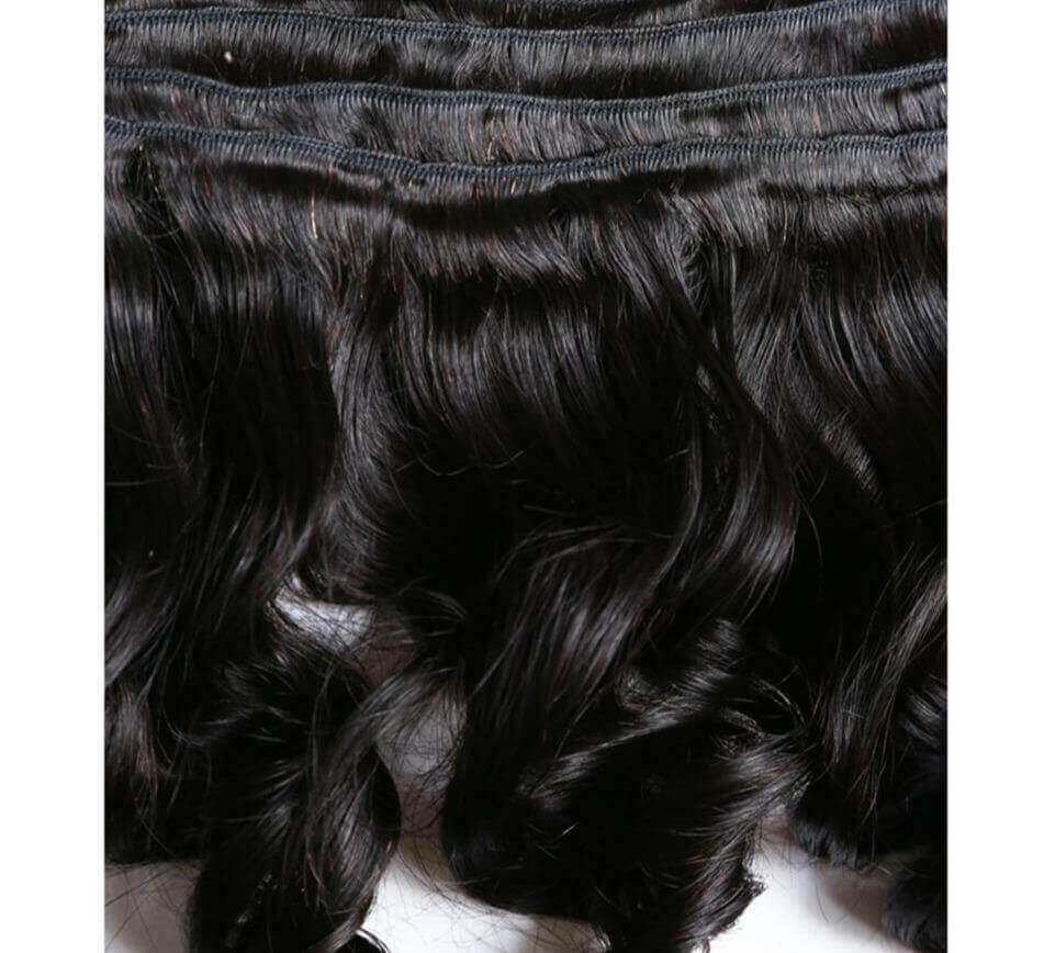 Loose Wave 10A Grade 3/4 bundles with 4x4 Closures & 13x4 Frontal.