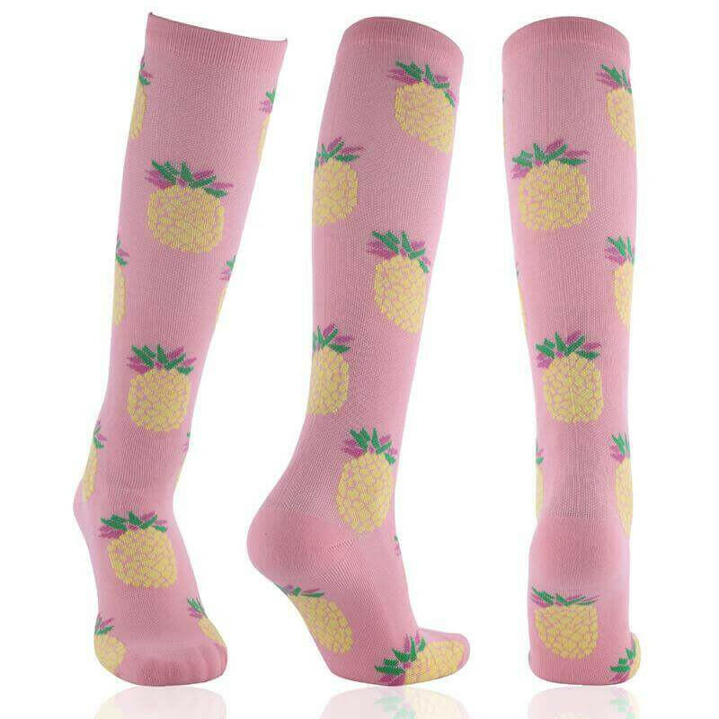 Pink Pineapple Compression Socks.