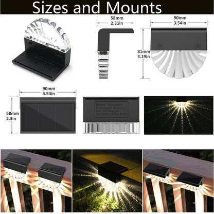 Solar Step Lights Auto Light-up at Night, Garden Yard Decorations.