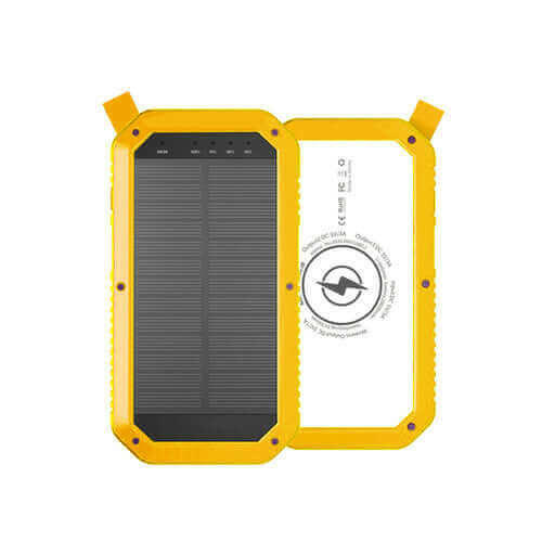 Sun Chaser Mini Solar Powered Wireless Phone Charger 10,000 mAh With.