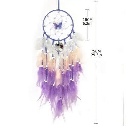 Fairy Butterfly Dream Catcher with Feathers