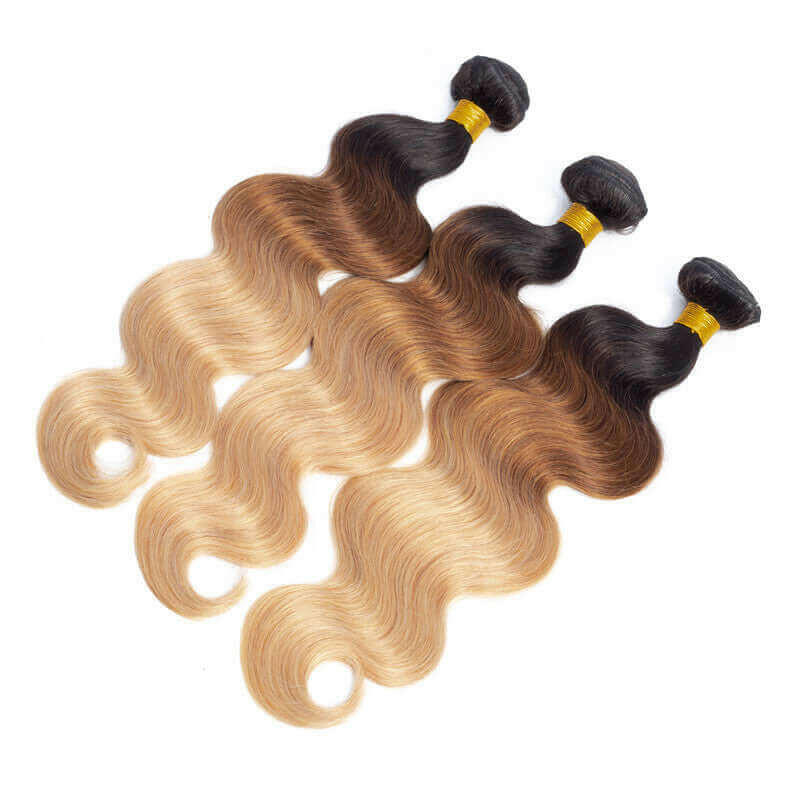 10A Grade #1B/4/30 Body Wave #1B/4/27 BUNDLES with CLOSURES & FRONTALS.