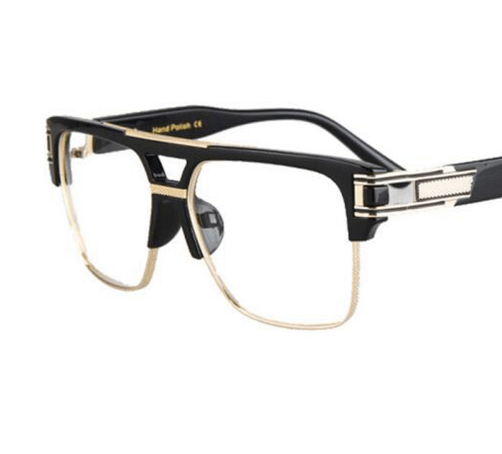 Men’s Rectangle Alloy-Frame Sunglasses with UV400