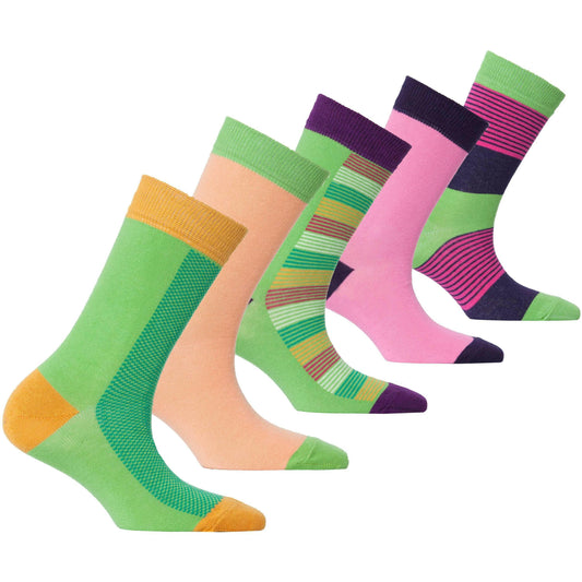 Women's Solid Mix Set Socks Set.