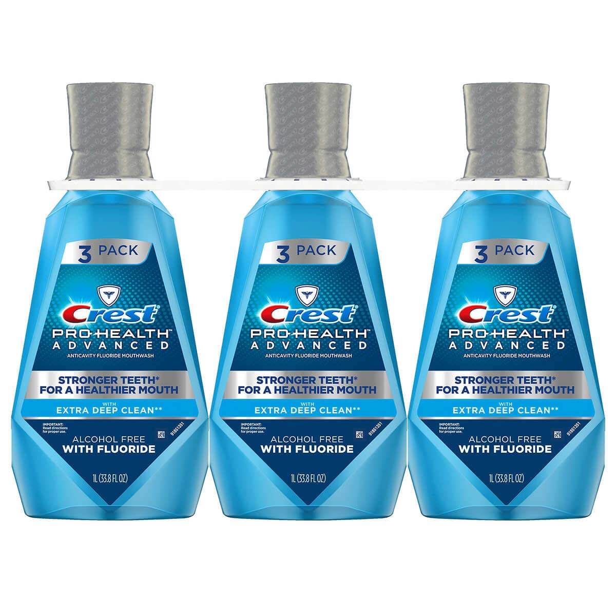Crest Pro-Health Advantage Mouthwash, 33.8 oz, 3-Pack