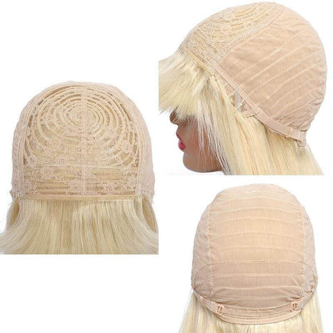 #1B/613 Straight 180% Density #613 Wig with Bang 200% Density Human