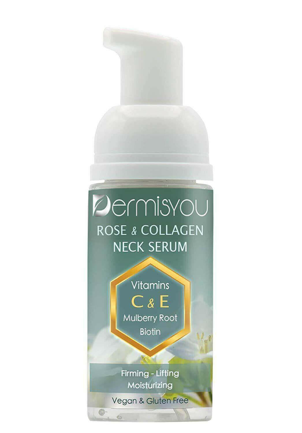 Anti-Wrinkle Neck & Décolleté Serum with Collagen & Rose Water.