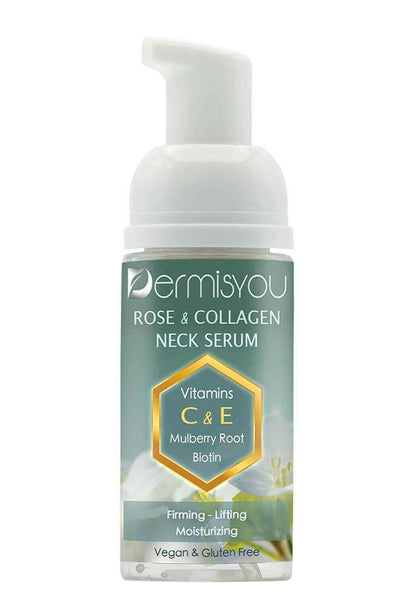 Anti-Wrinkle Neck & Décolleté Serum with Collagen & Rose Water.