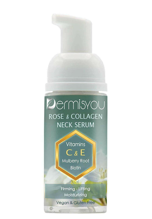 Anti-Wrinkle Neck & Décolleté Serum with Collagen & Rose Water.