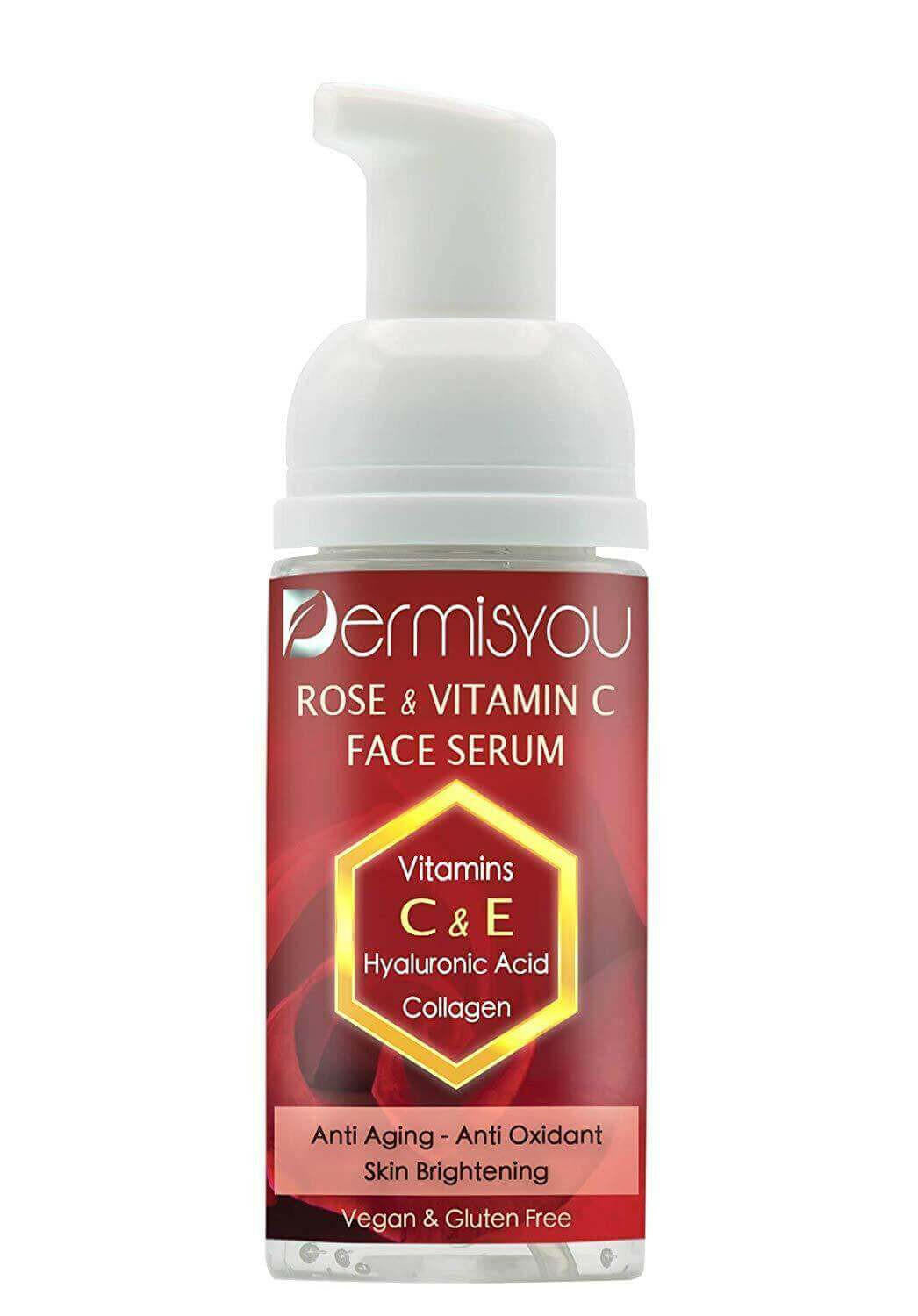 Anti-Wrinkle Facial Serum with Rose Water & Vitamin C.